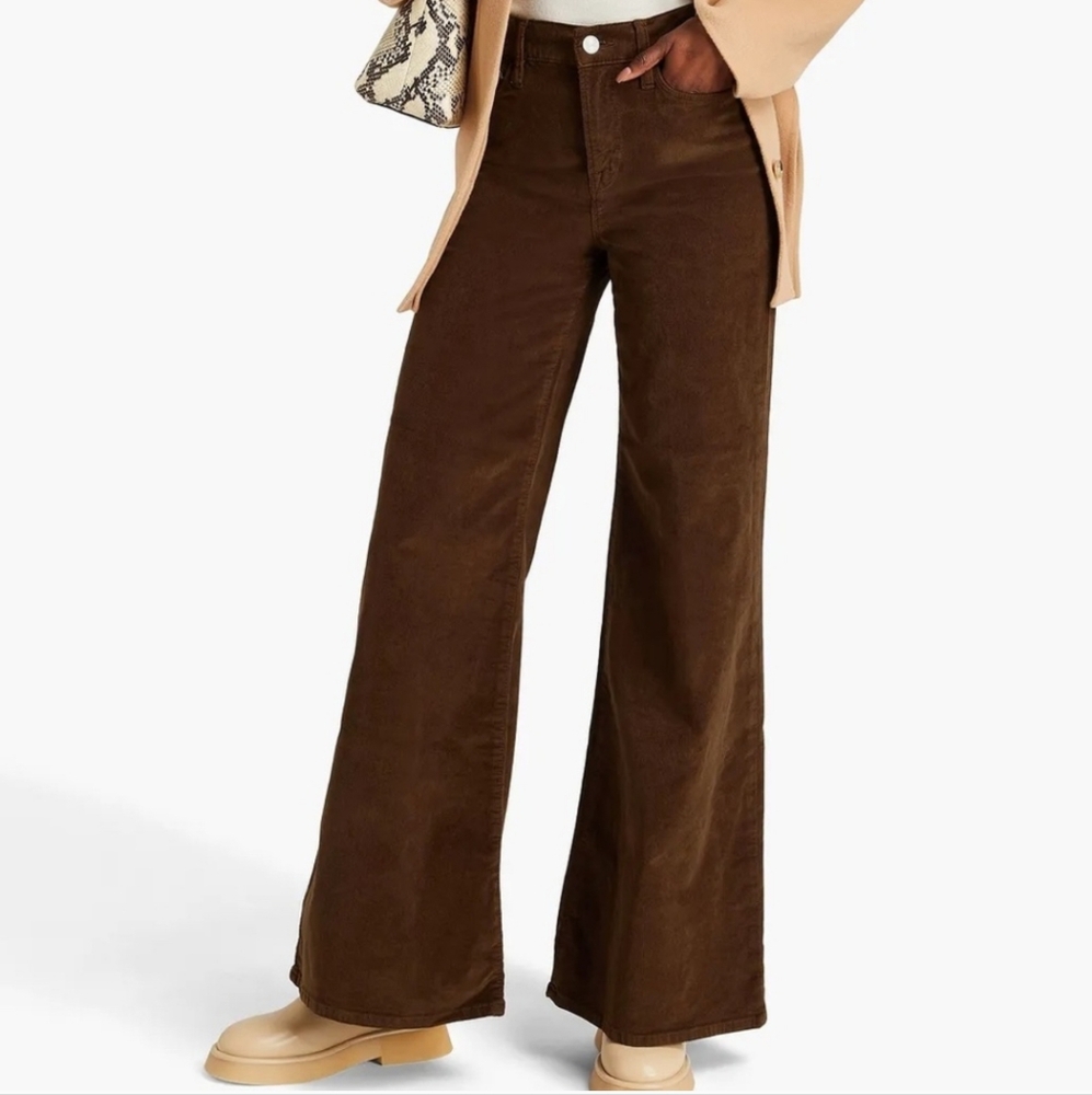 NWT Frame Le Palazzo Corduroy Wide-Leg Pants